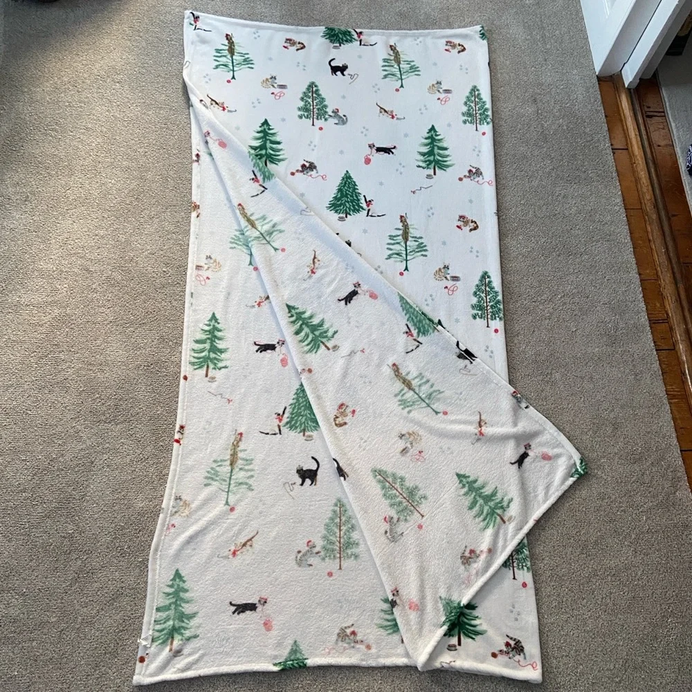 Winter Cat Blanket Full/Queen